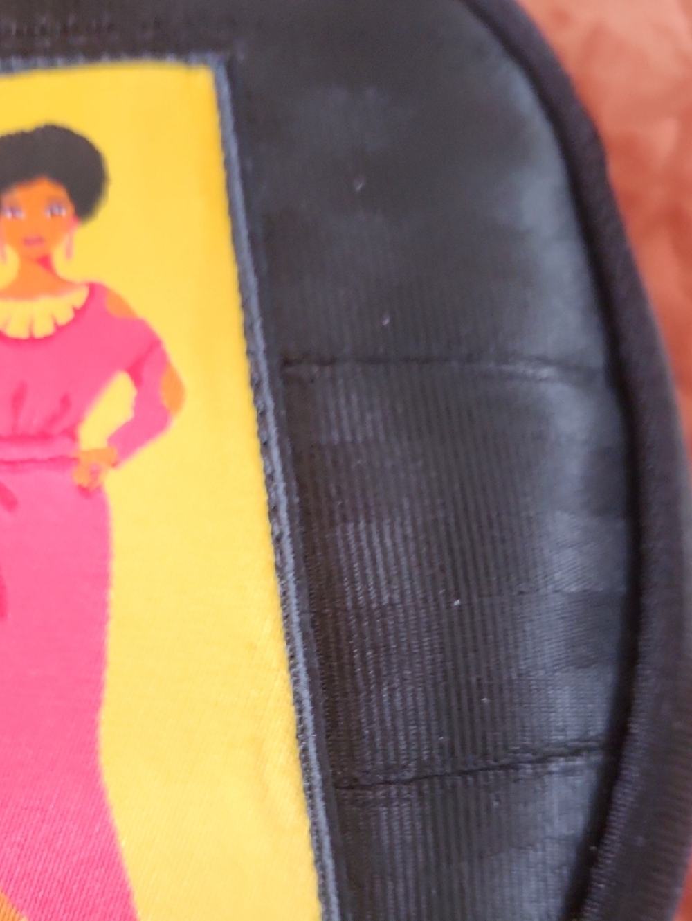 Barbie Black Round Crossbody Bag with Blue, Pink & Yellow Panels - Picture 10 of 10